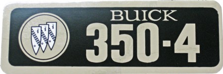 '68-'74 "350-4" Valve Cover Decal