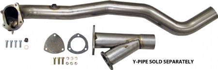 3.0" Stainless Steel Turbo V6 Downpipe, Internal Wastegate