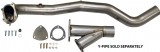 3.0" Stainless Steel Turbo V6 Downpipe, Internal Wastegate